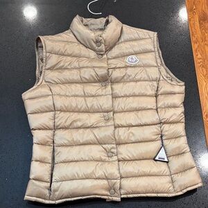 Moncler Women's Beige Quilted Vest